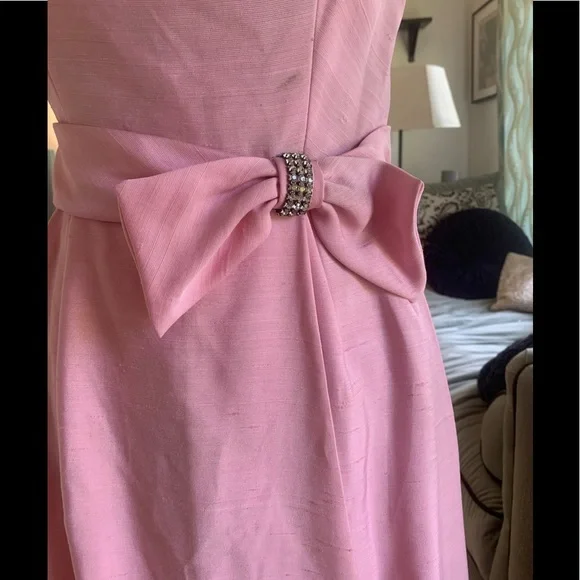 Vintage 60’s Formal Pretty in Pink Cocktail Dress - Picture 3 of 9